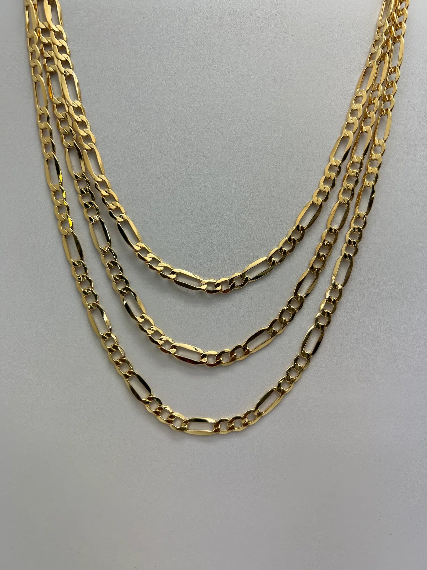 14KT Gold Figaro Chains 120 Gauge 6mm